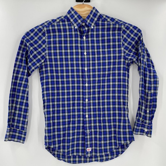 Vineyard‎ Vines Mens Small Blue Red Long Sleeve Button Up Slim Fit Murray Shirt - Picture 4 of 5